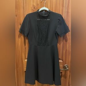 Black embroidered dress. Worn twice.